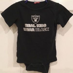 Raiders baby bodysuit baby onesie football snapsuit  "Real Kids Wear black
